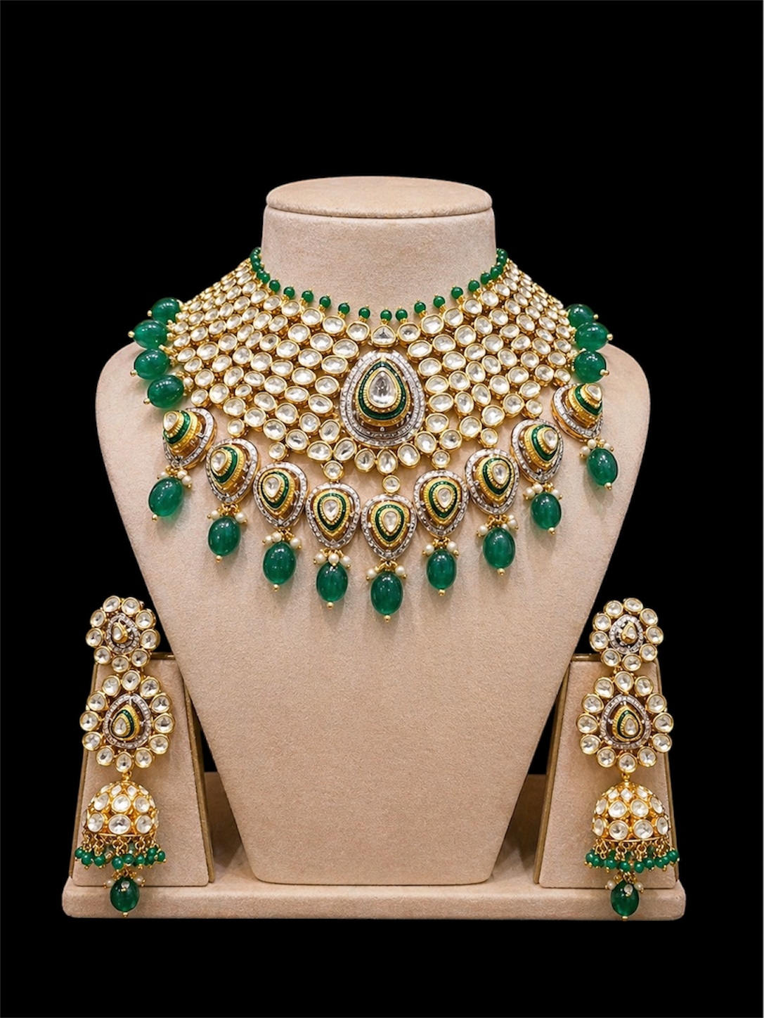 Emerald Noor Polki Set