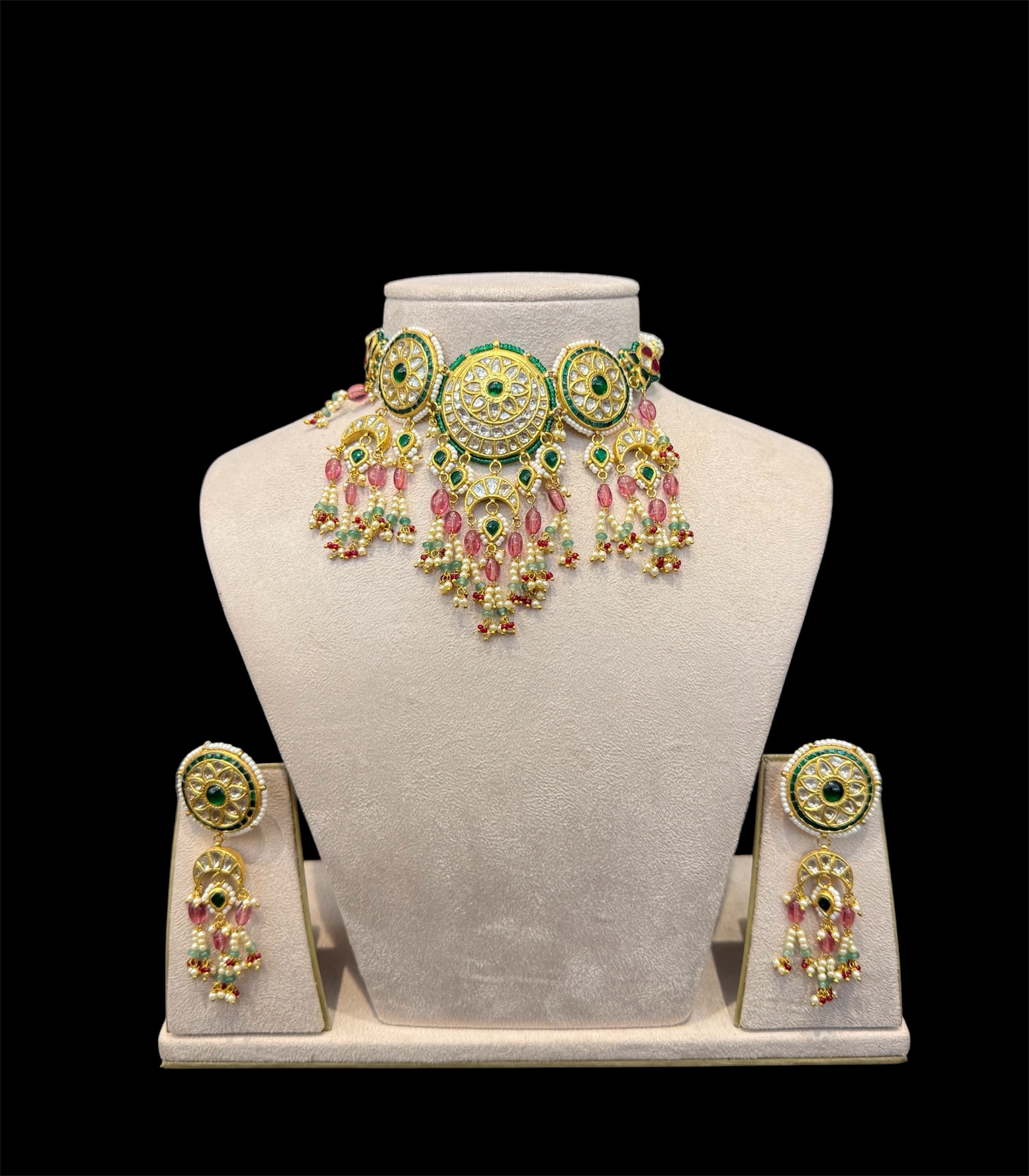 Rangmaala polki choker set