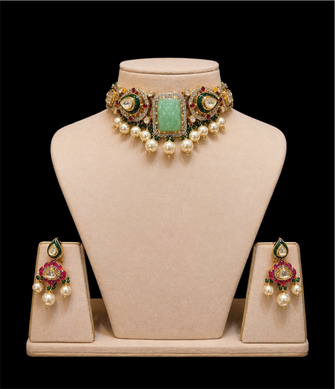 Emerald polki chik patti