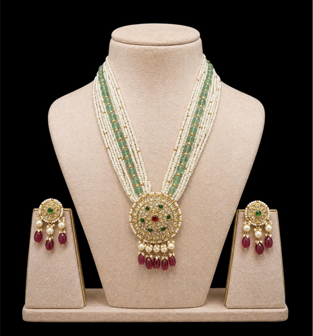 Polki pendant set