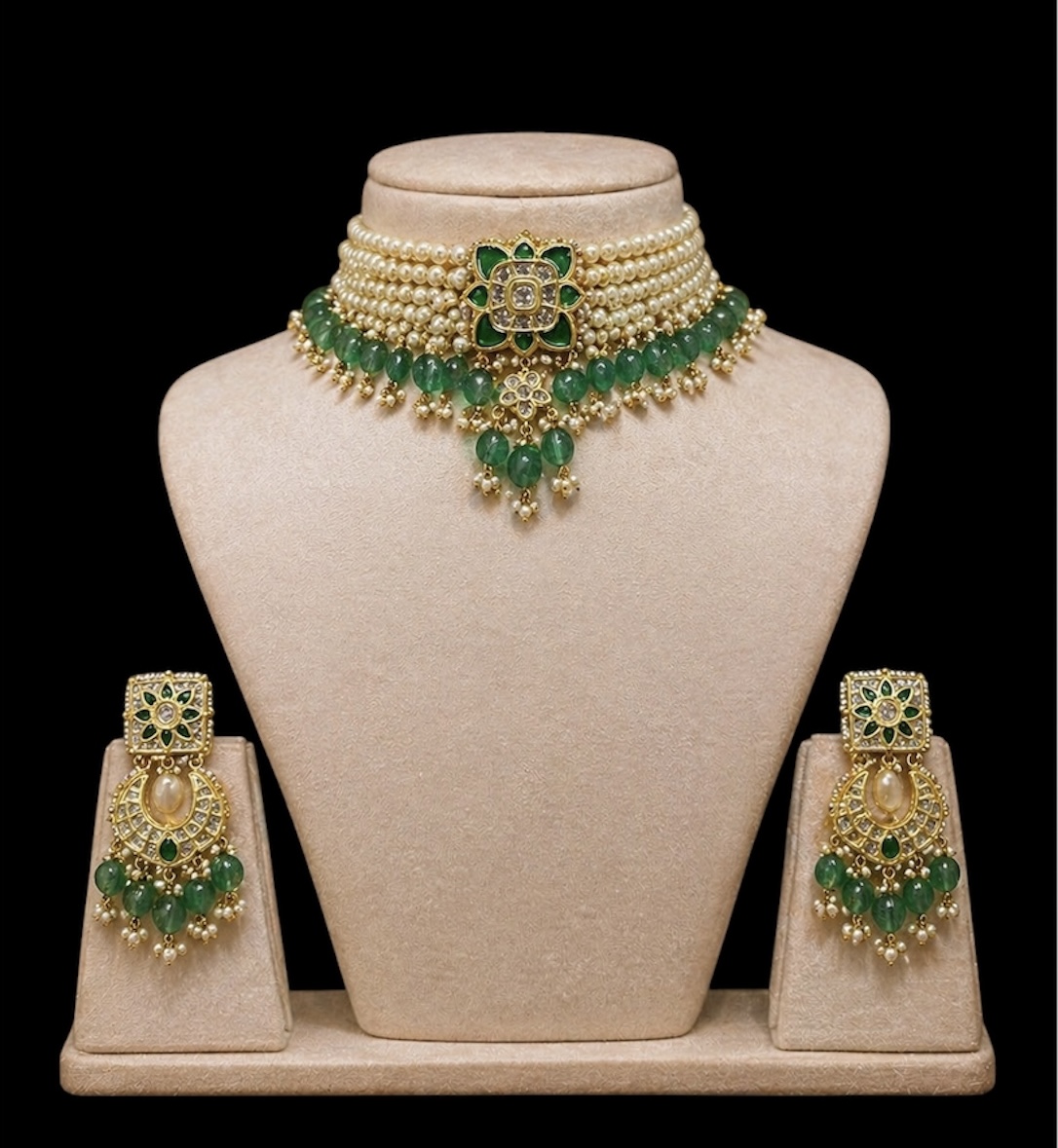 Royal pearl Polki choker