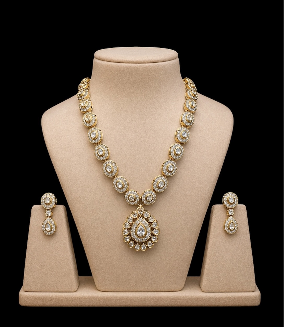 Aurelia Grace Polki Pendant Set
