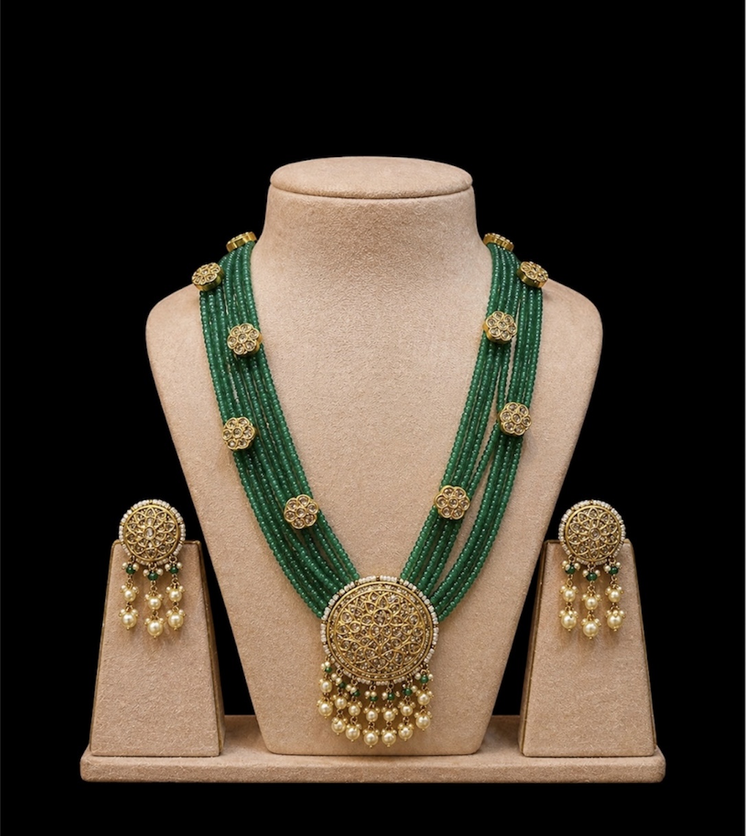 Royal polki pendant set