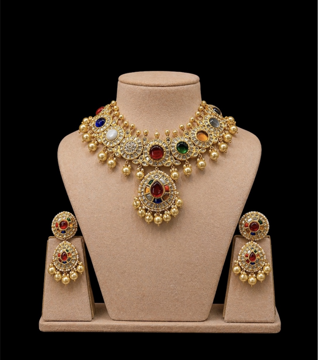 Navratan polki guluband set
