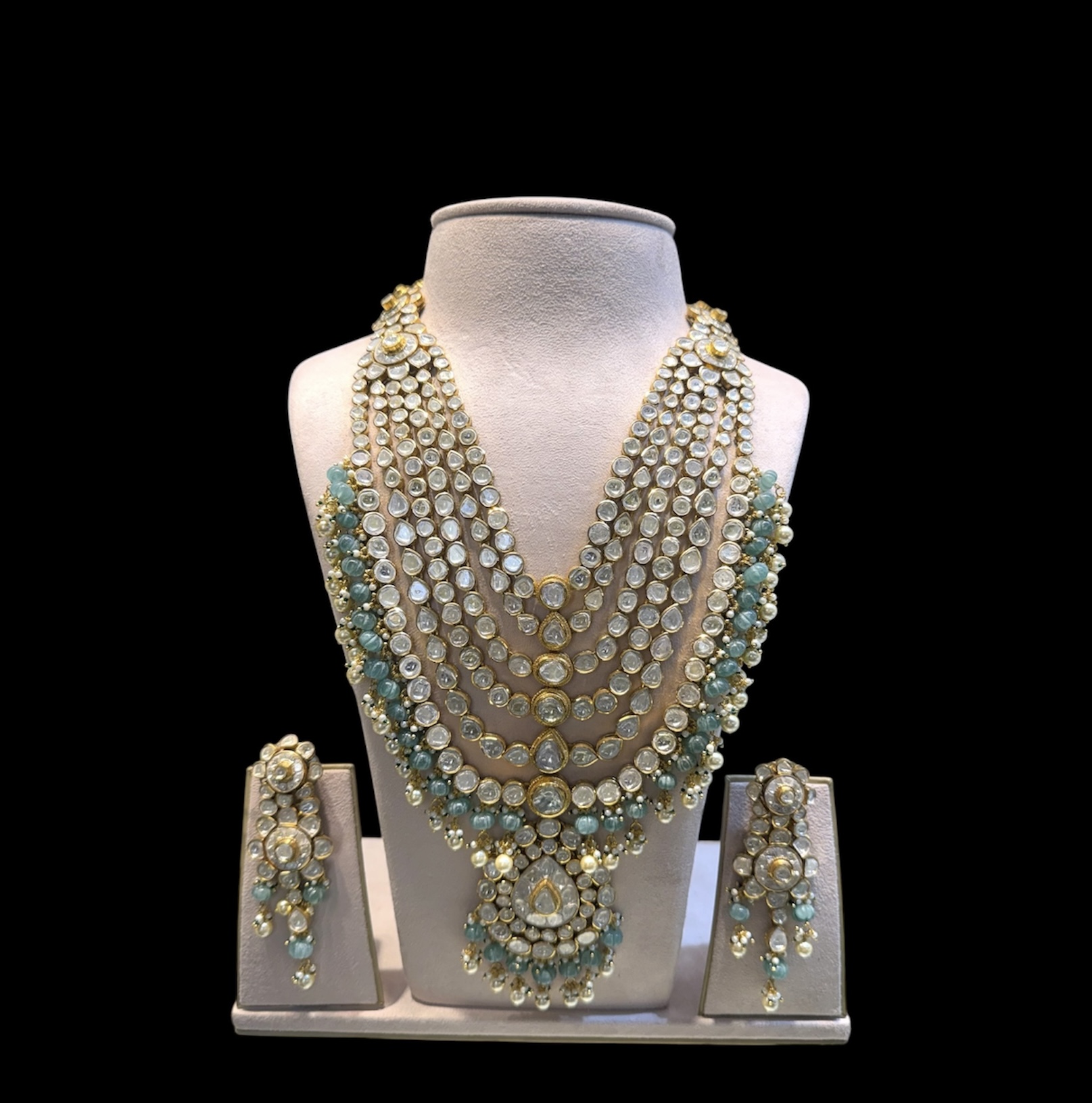 Satrangi Heirloom 7-Layer Polki Haar Set